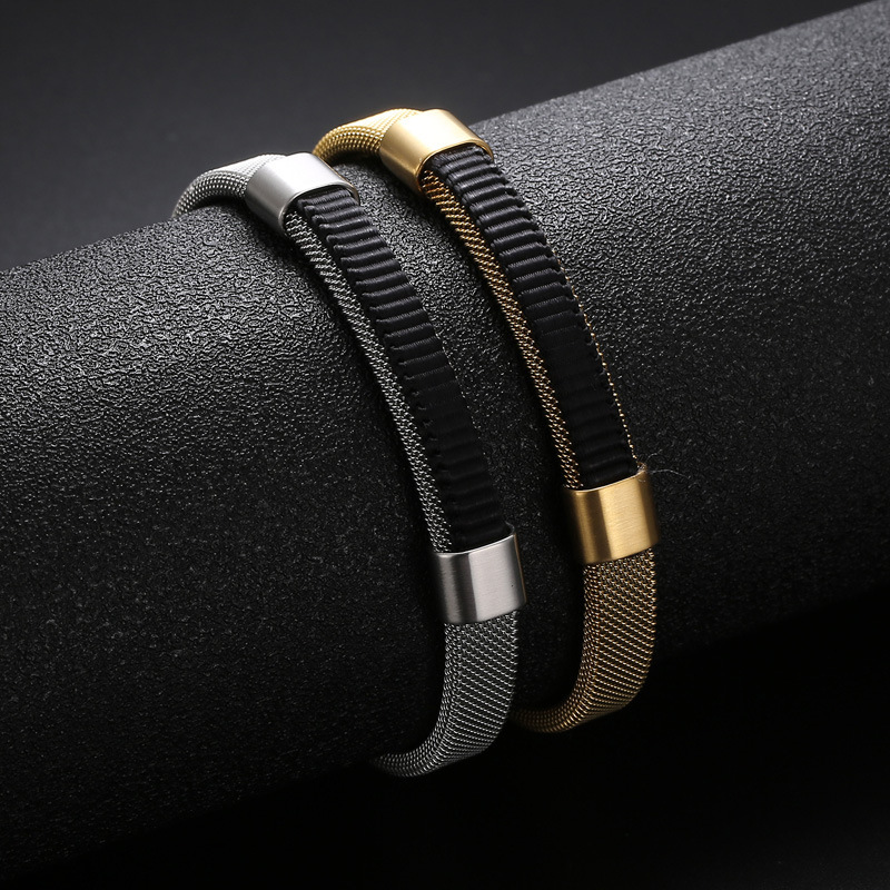 Hip-hop Retro Geometric Titanium Steel Plating Men's Bangle display picture 4