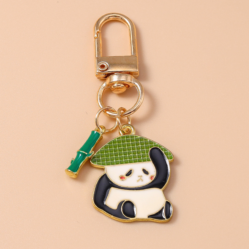 Casual Cute Commute Panda Bamboo Alloy Keychain display picture 5