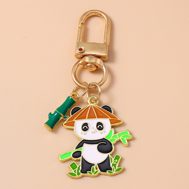 Casual Cute Commute Panda Bamboo Alloy Keychain display picture 4