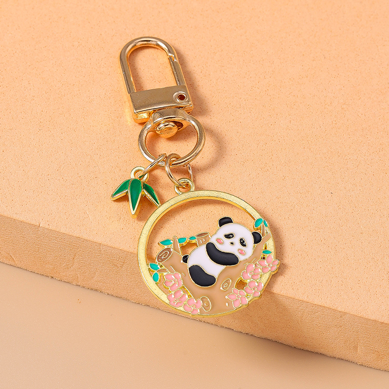 Casual Cute Commute Panda Bamboo Alloy Keychain display picture 13