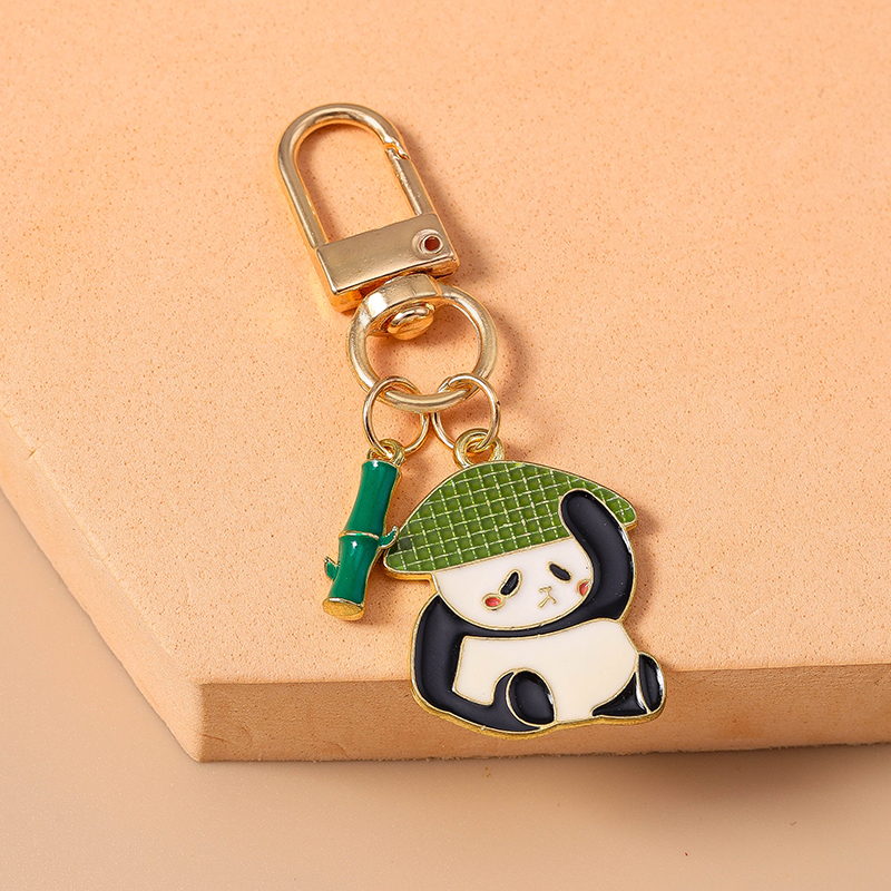 Casual Cute Commute Panda Bamboo Alloy Keychain display picture 18