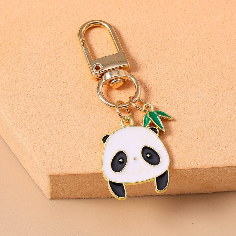 Casual Cute Commute Panda Bamboo Alloy Keychain display picture 15