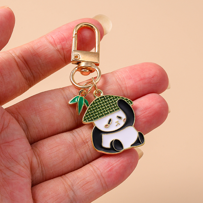 Casual Cute Commute Panda Bamboo Alloy Keychain display picture 24