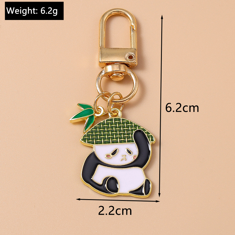 Casual Cute Commute Panda Bamboo Alloy Keychain display picture 31