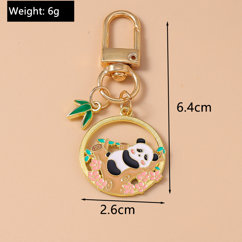 Casual Cute Commute Panda Bamboo Alloy Keychain display picture 32