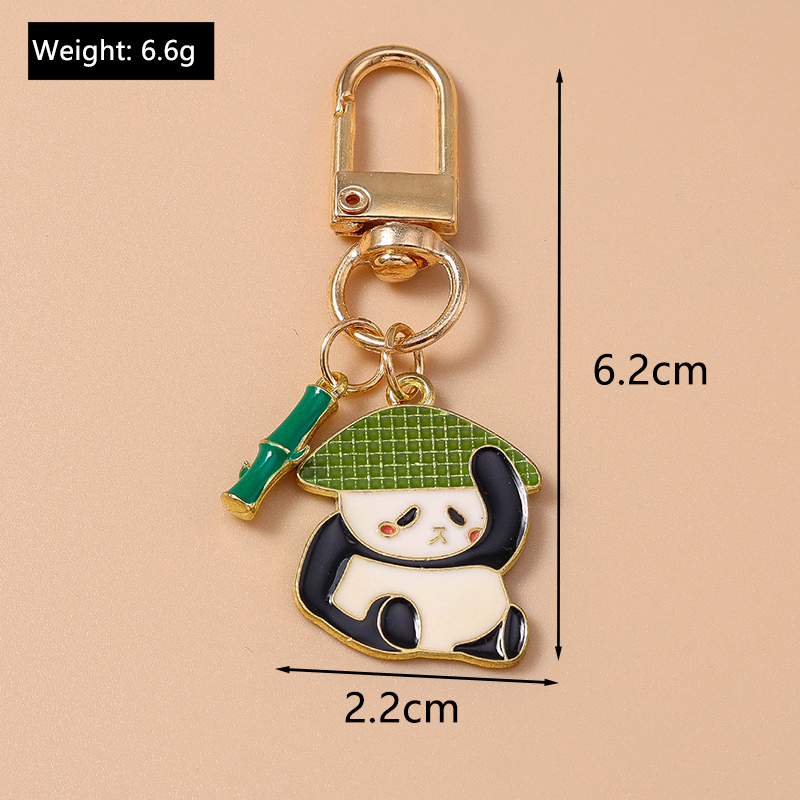 Casual Cute Commute Panda Bamboo Alloy Keychain display picture 33