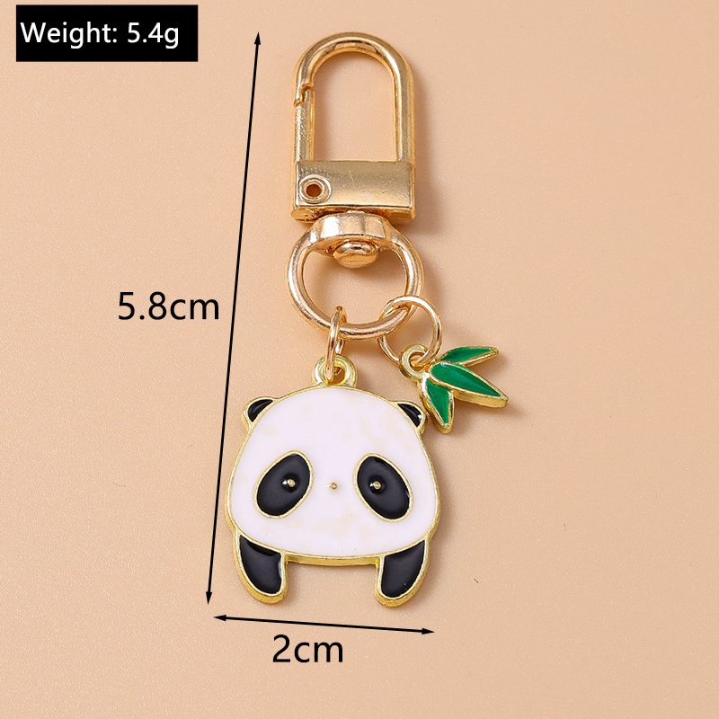 Casual Cute Commute Panda Bamboo Alloy Keychain display picture 34