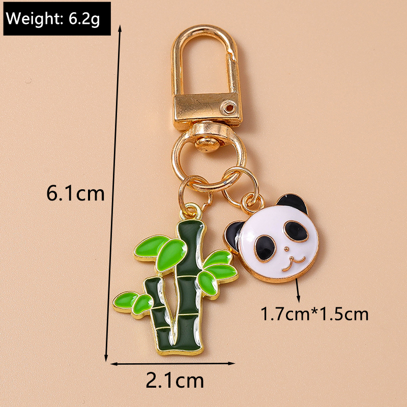 Casual Cute Commute Panda Bamboo Alloy Keychain display picture 36