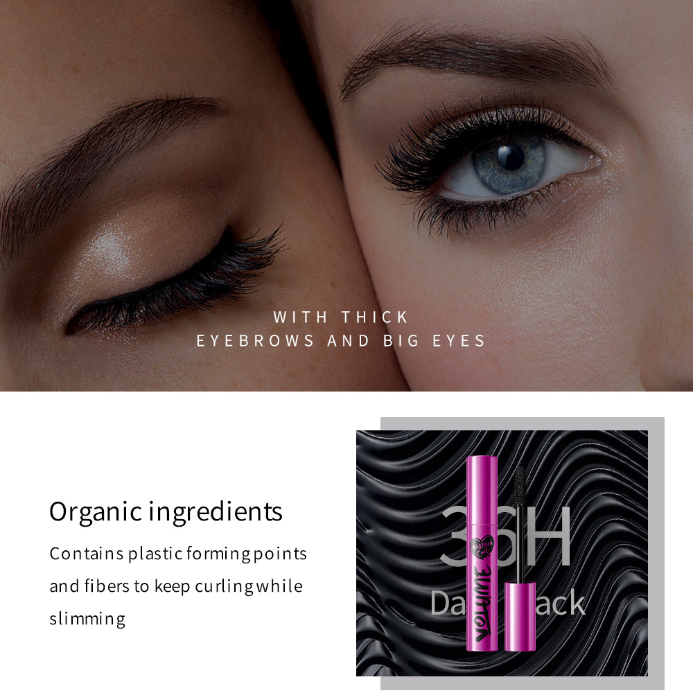 Shedoes  Hot Mascara Waterproof Sweat-proof Natural Long-lasting Thick Long Non-blooming  Direct Sales display picture 5