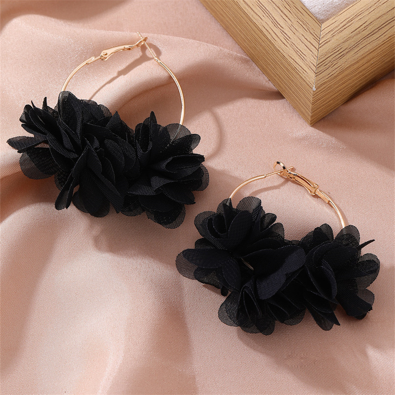 1 Pair Simple Style Classic Style Leopard Alloy Cloth Earrings display picture 13