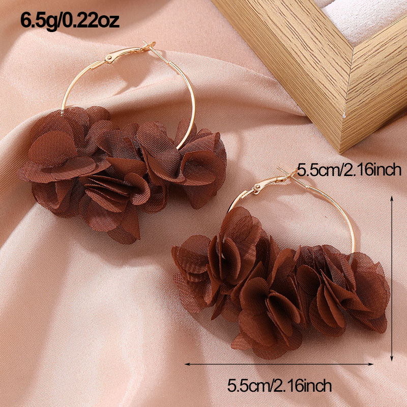 1 Pair Simple Style Classic Style Leopard Alloy Cloth Earrings display picture 23