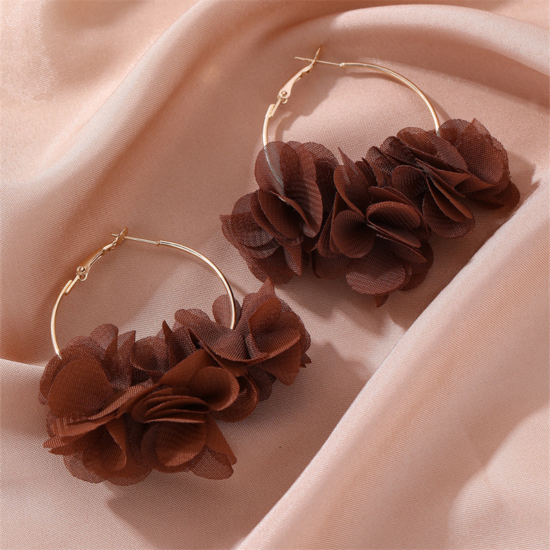 1 Pair Simple Style Classic Style Leopard Alloy Cloth Earrings display picture 24