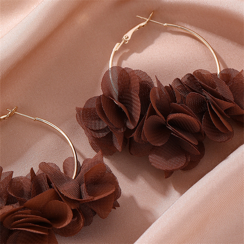 1 Pair Simple Style Classic Style Leopard Alloy Cloth Earrings display picture 25