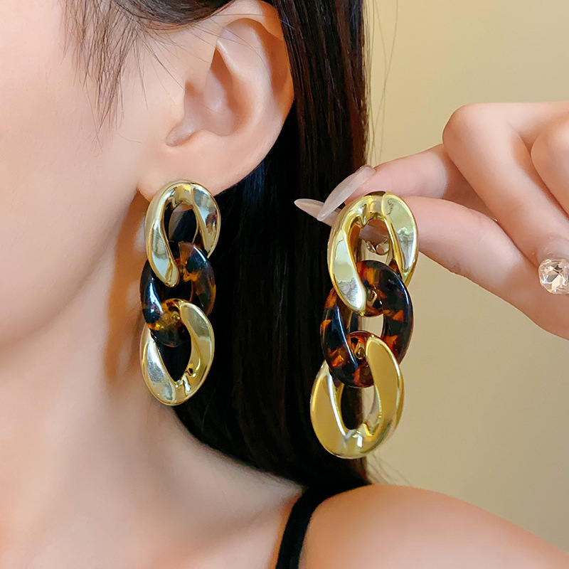 1 Pair Retro Ethnic Style Simple Style Geometric Arylic Drop Earrings display picture 10