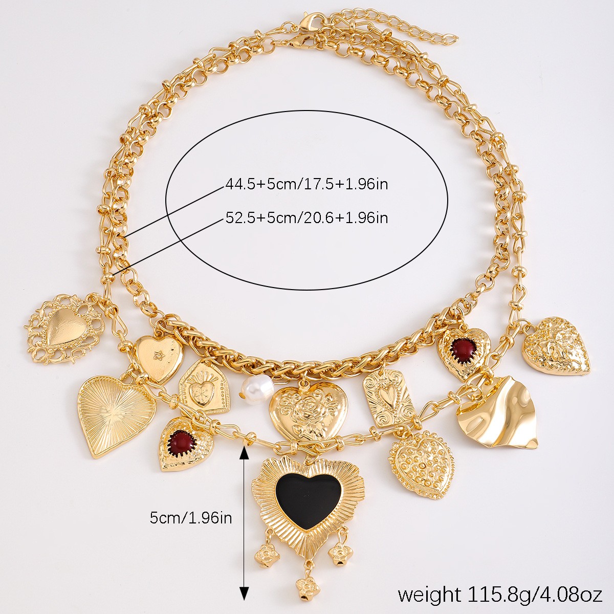 Casual Baroque Style Rock Heart Shape Butterfly Alloy Zinc Alloy Wholesale Layered Necklaces display picture 14