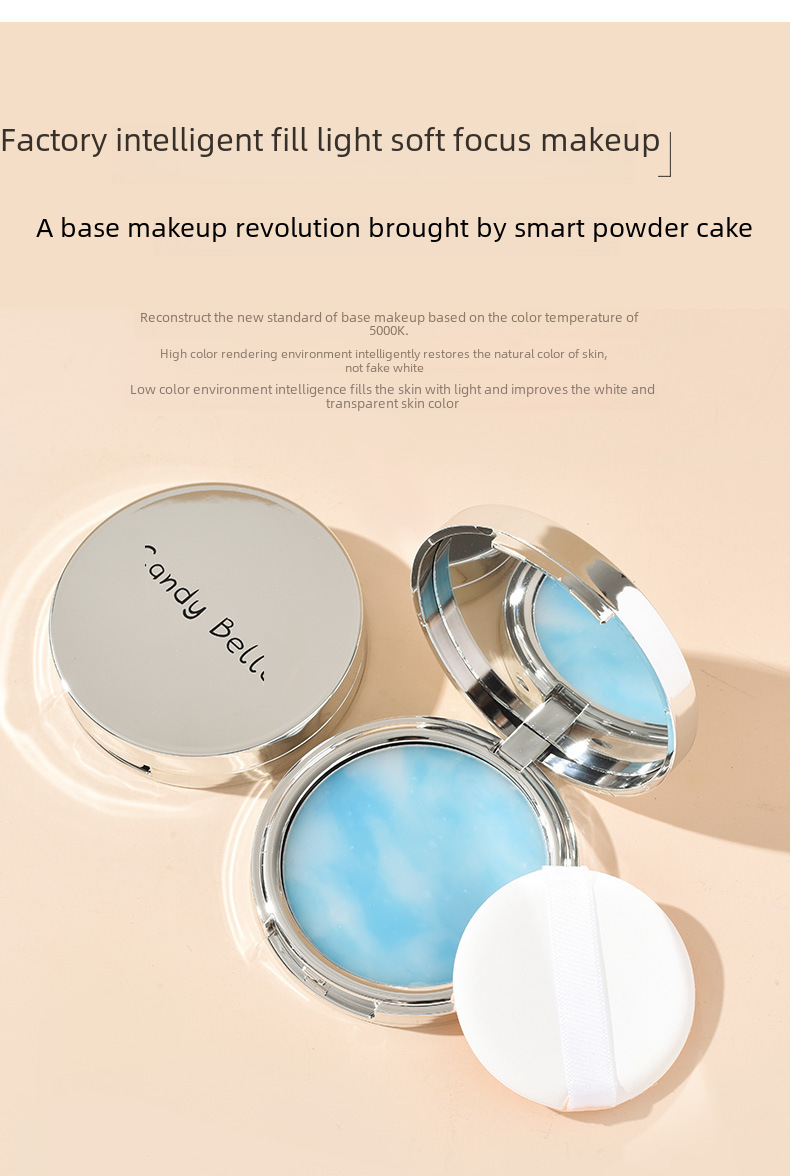 CandyBella's Blue Sky Cloud Control Oil-fixing Makeup Powder-free Powder Cake Frozen Delicate Skin-friendly Natural Nude Makeup Lasting Three-dimensional display picture 2