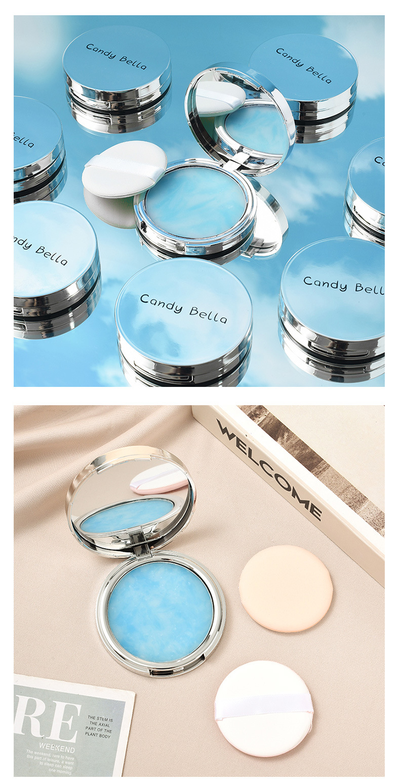 CandyBella's Blue Sky Cloud Control Oil-fixing Makeup Powder-free Powder Cake Frozen Delicate Skin-friendly Natural Nude Makeup Lasting Three-dimensional display picture 6