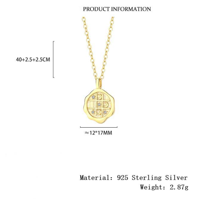 Sterling Silver Zircon Plating Geometric Pendant Necklace display picture 1