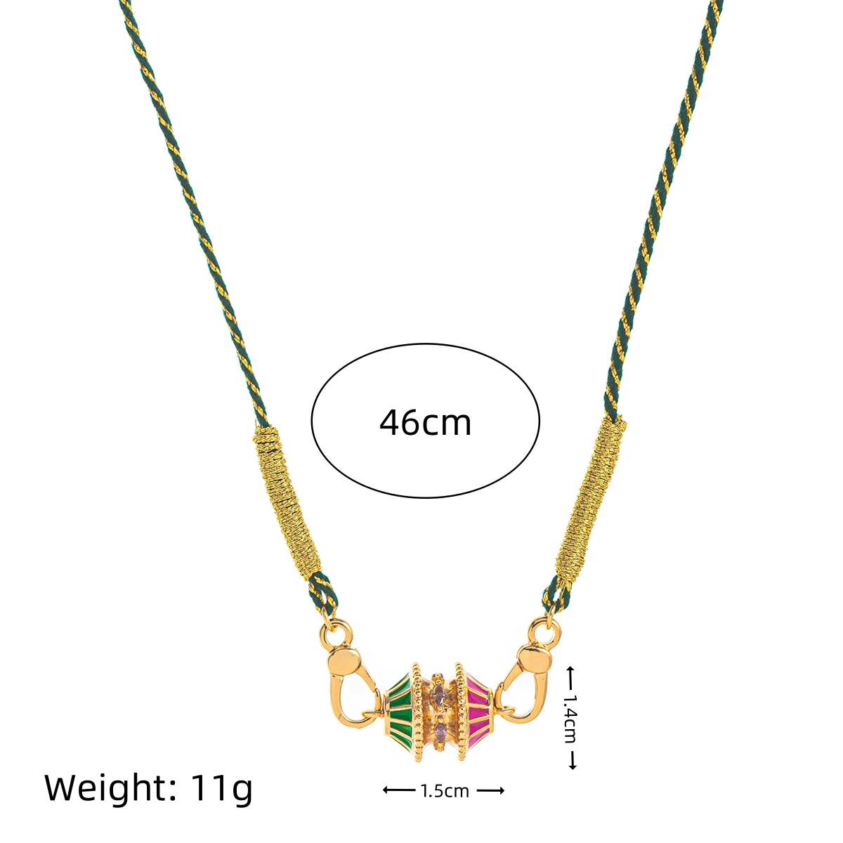 Simple Style Classic Style Geometric Gold Plated Zircon Cotton Rope Copper Wholesale Chain Necklaces display picture 1