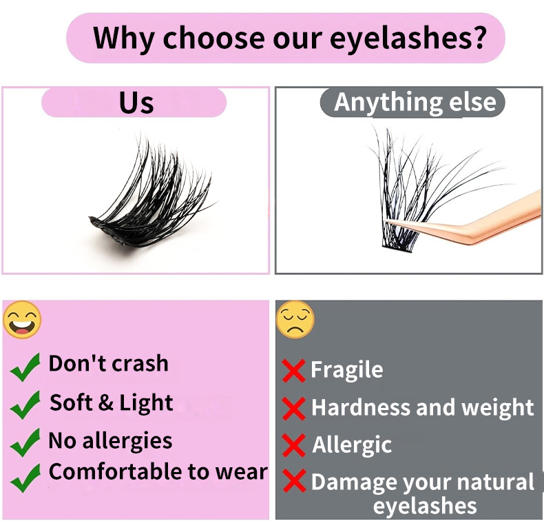 DIY False Eyelashes Fluffy D 30P 60P 80P 100P Hot  Hair Europe And The United States  Wholesale display picture 5