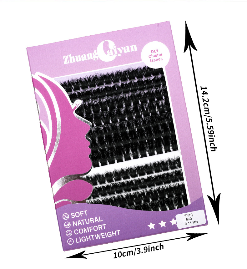 DIY False Eyelashes Fluffy D 30P 60P 80P 100P Hot  Hair Europe And The United States  Wholesale display picture 8