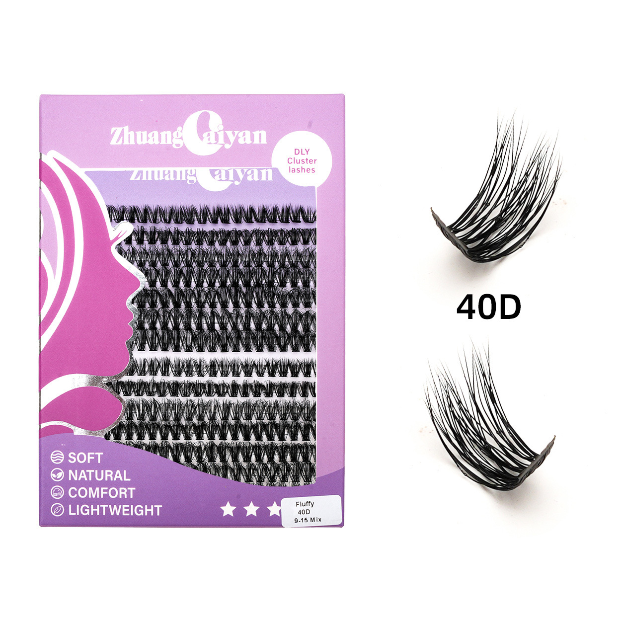 DIY False Eyelashes Fluffy D 30P 60P 80P 100P Hot  Hair Europe And The United States  Wholesale display picture 10