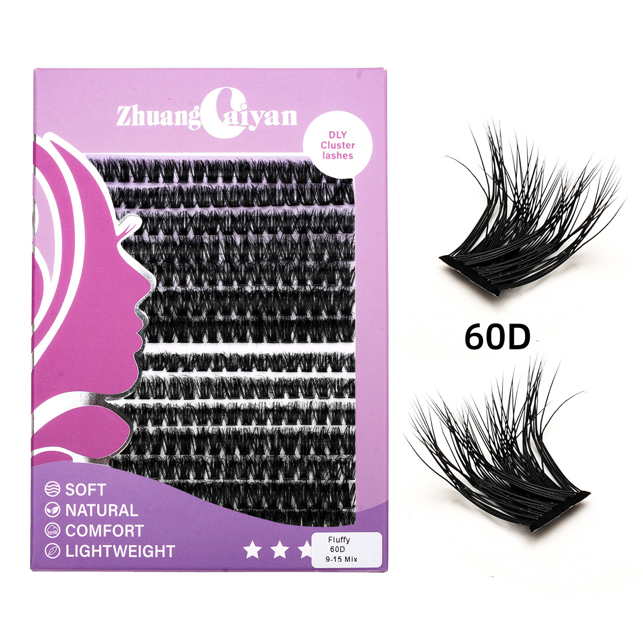 DIY False Eyelashes Fluffy D 30P 60P 80P 100P Hot  Hair Europe And The United States  Wholesale display picture 11