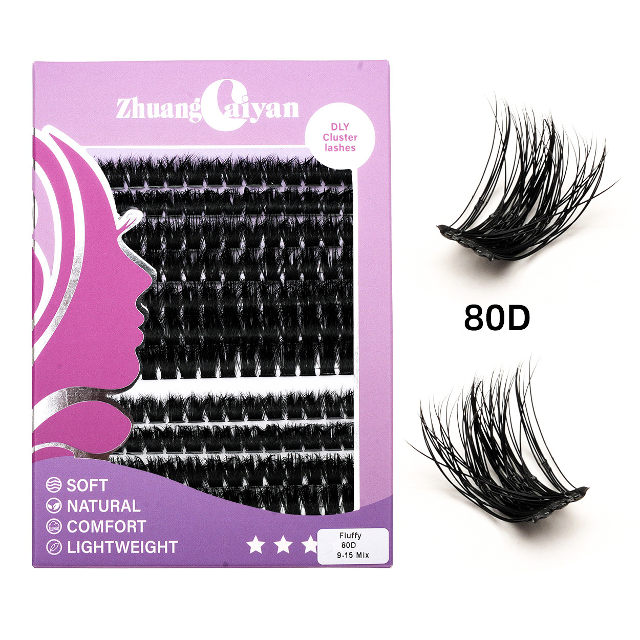 DIY False Eyelashes Fluffy D 30P 60P 80P 100P Hot  Hair Europe And The United States  Wholesale display picture 12