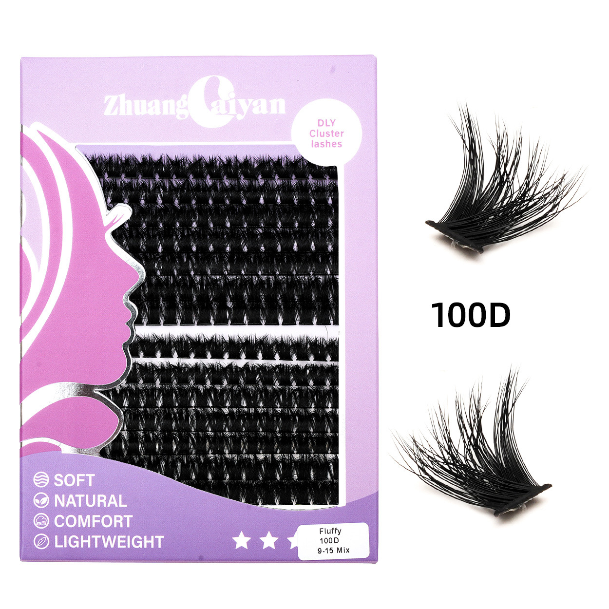 DIY False Eyelashes Fluffy D 30P 60P 80P 100P Hot  Hair Europe And The United States  Wholesale display picture 13