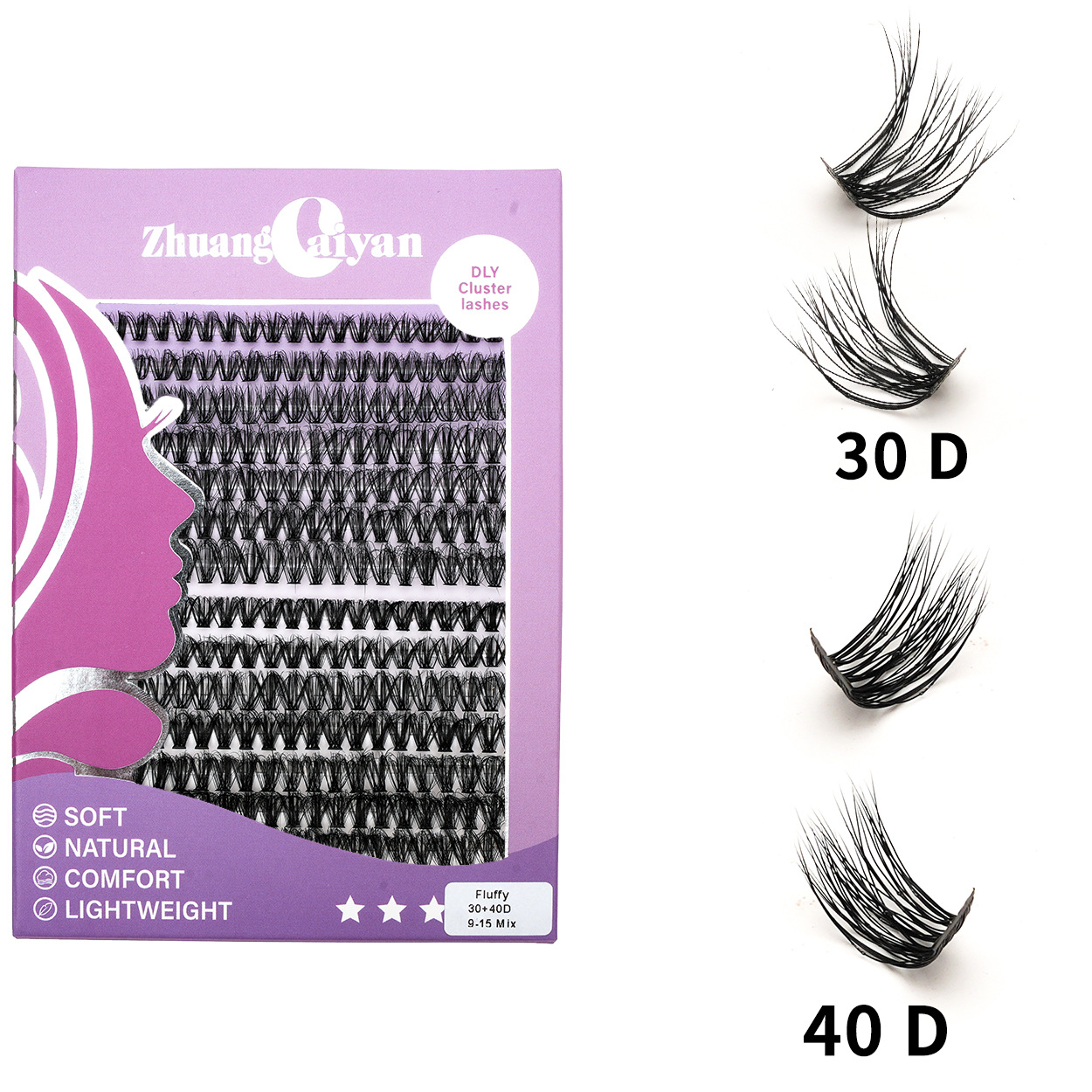 DIY False Eyelashes Fluffy D 30P 60P 80P 100P Hot  Hair Europe And The United States  Wholesale display picture 14