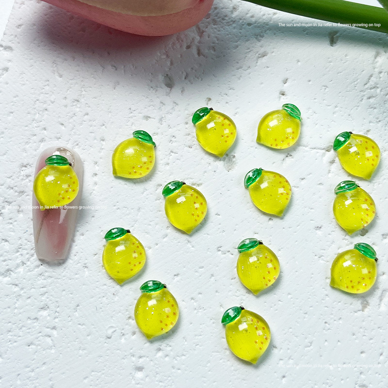 Summer Fruit Nail Art Cartoon Jewelry Resin Print Simulation Watermelon Strawberry Grape DIY Nail Decoration Mix display picture 5