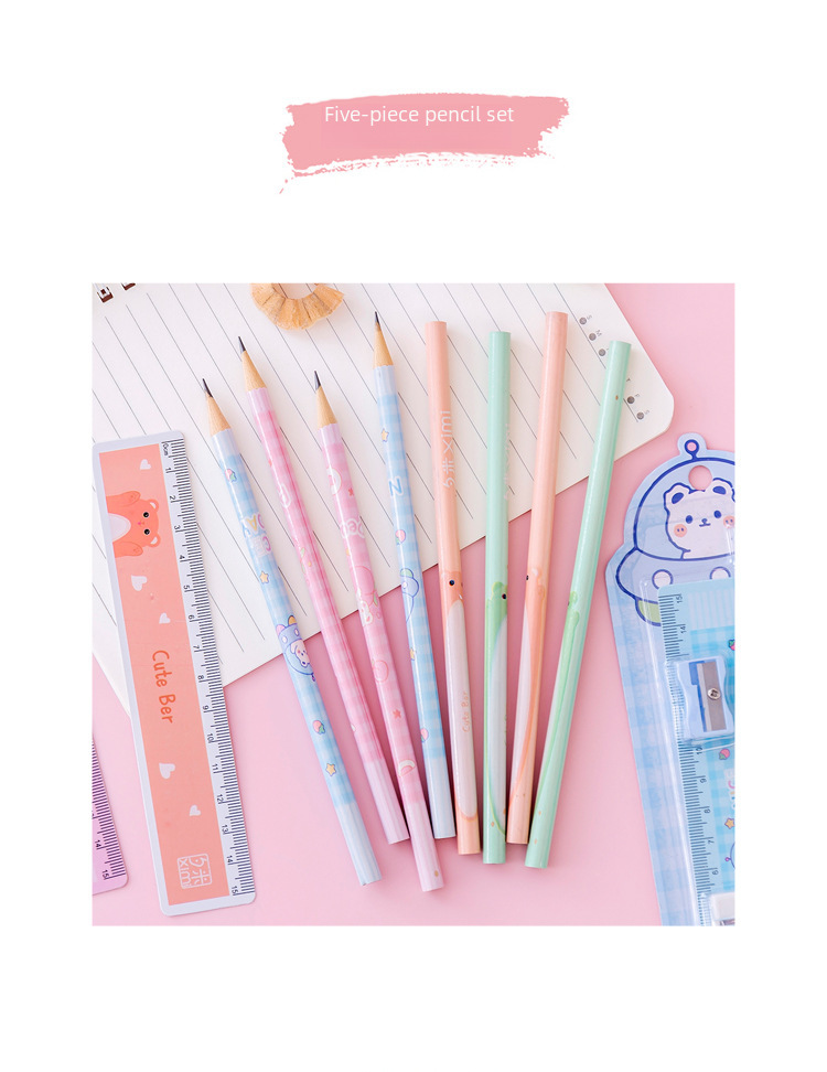 New Children's Day Gift Girl School Supplies Set Gift Box Gift Pack Pupils Pencil Stationery T display picture 2