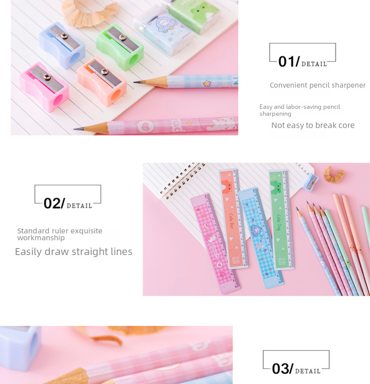 New Children's Day Gift Girl School Supplies Set Gift Box Gift Pack Pupils Pencil Stationery T display picture 6