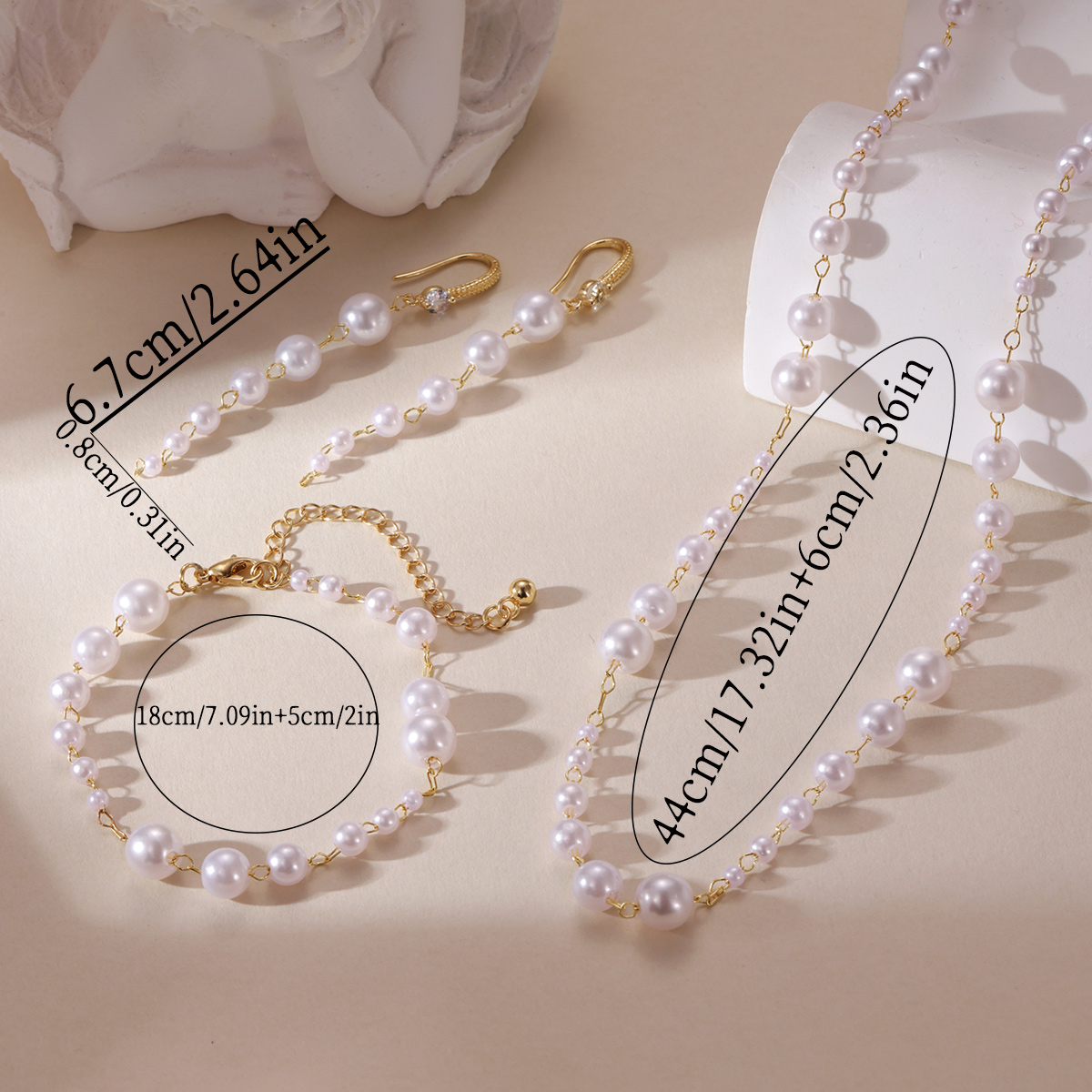 Elegant Simple Style Pearl Imitation Pearl Copper Women's display picture 2