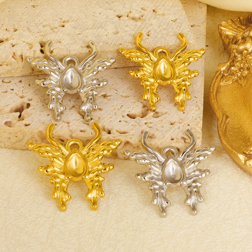 1 Piece 24 * 22mm 304 Stainless Steel 18K Gold Plated Butterfly Pendant Jewelry Accessories display picture 2