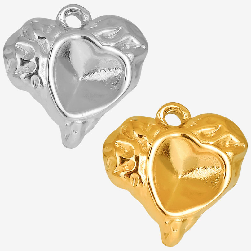 1 Piece 16 * 16mm 304 Stainless Steel 18K Gold Plated Heart Shape Pendant Jewelry Accessories display picture 1