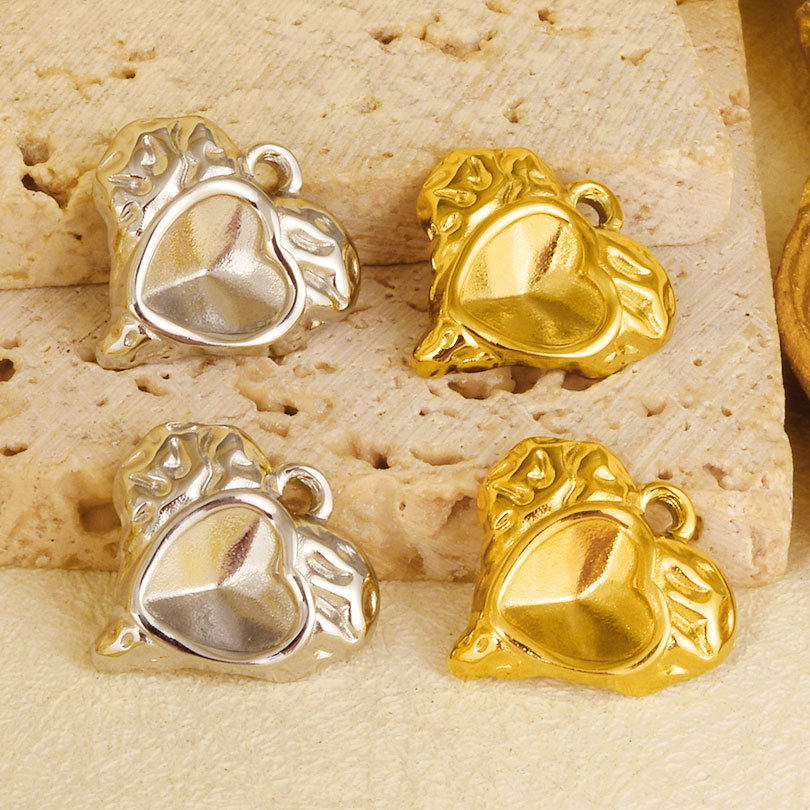 1 Piece 16 * 16mm 304 Stainless Steel 18K Gold Plated Heart Shape Pendant Jewelry Accessories display picture 2