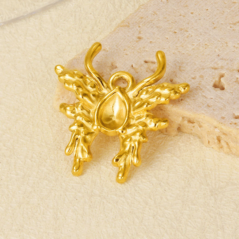 1 Piece 24 * 22mm 304 Stainless Steel 18K Gold Plated Butterfly Pendant Jewelry Accessories display picture 5