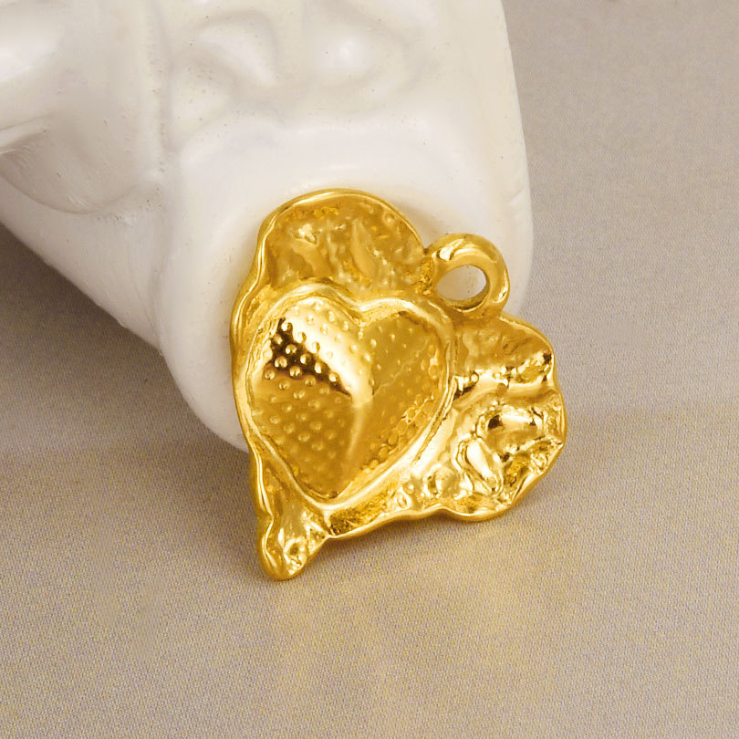 1 Piece 16 * 16mm 304 Stainless Steel 18K Gold Plated Heart Shape Pendant Jewelry Accessories display picture 6