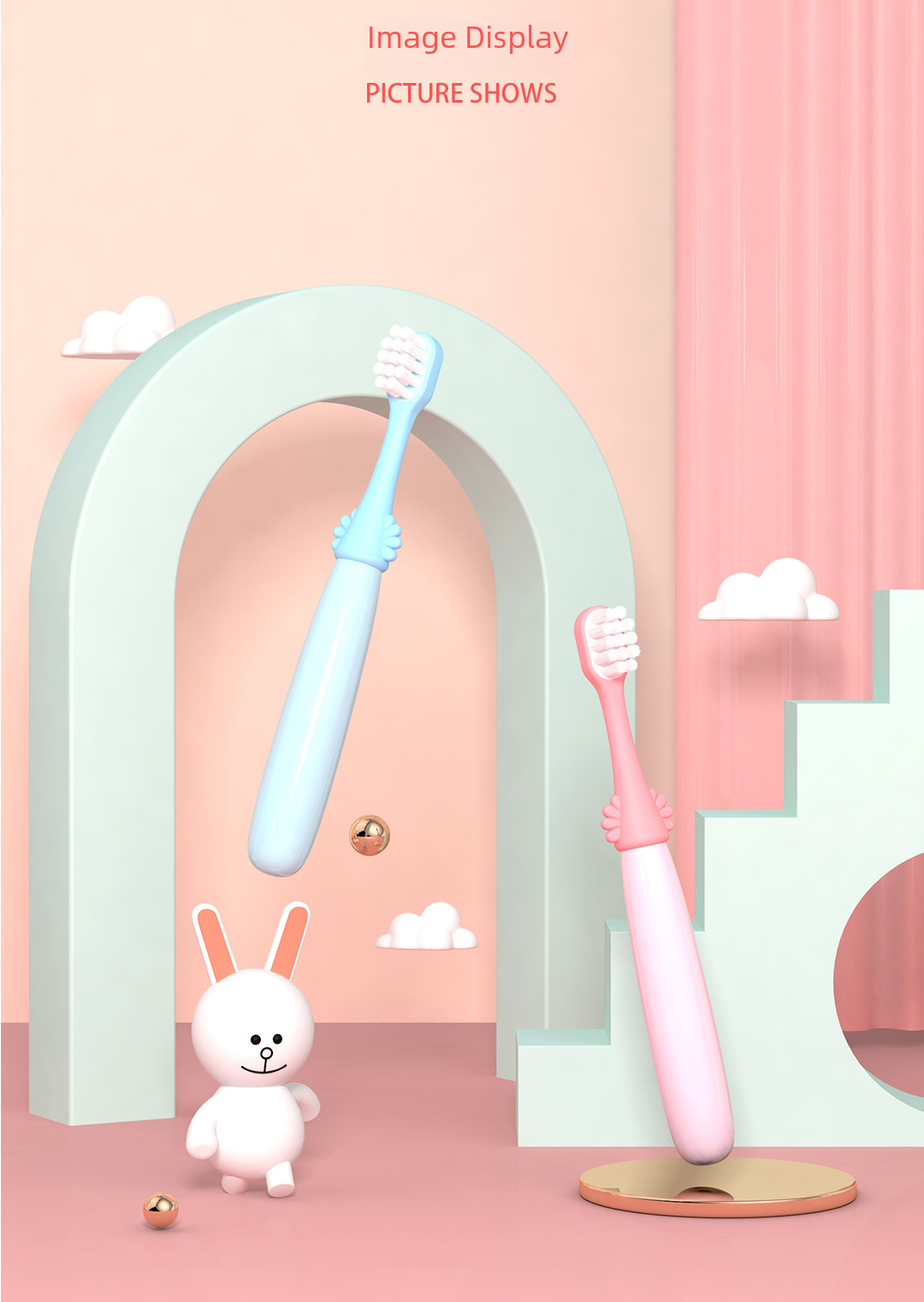 Mikolife Children's Soft Hair Toothbrush Wholesale Eight Pack Care Gum Cleaning Teeth Cartoon Barrel display picture 6