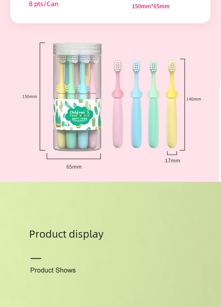 Mikolife Children's Soft Hair Toothbrush Wholesale Eight Pack Care Gum Cleaning Teeth Cartoon Barrel display picture 15