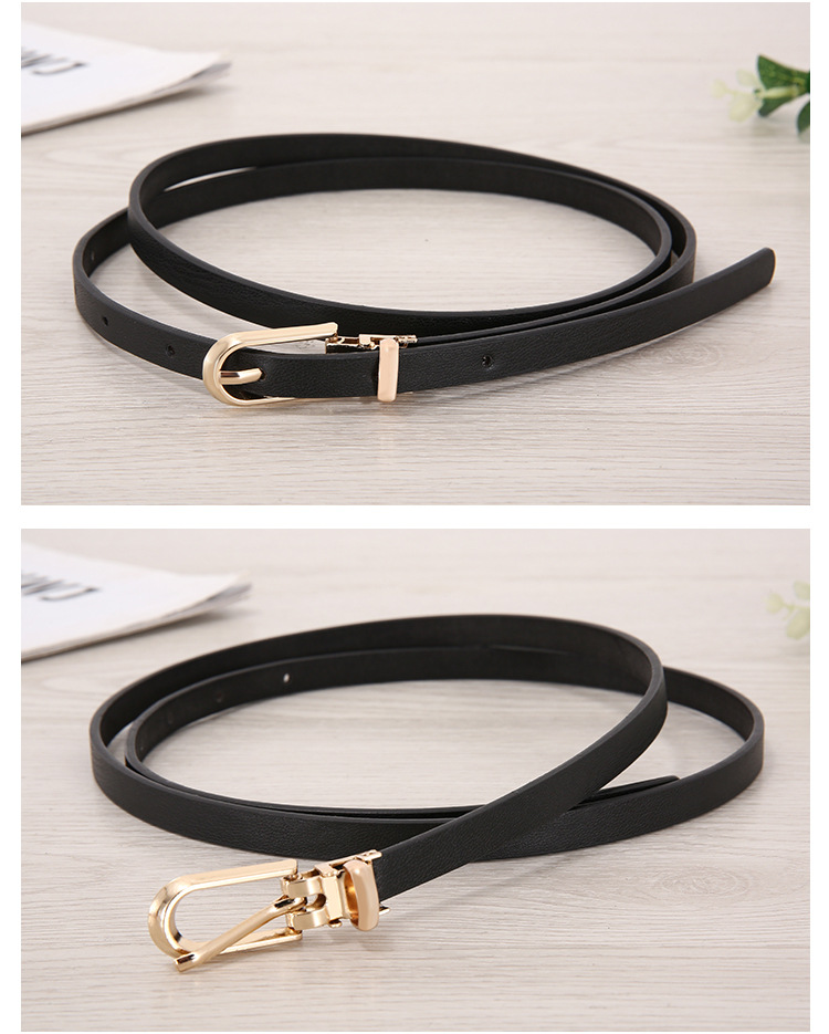 New Ladies Belt  Dress Sweater Ladies Pin Buckle Belt PU Small Belt Manufacturers Spot Wholesale display picture 8