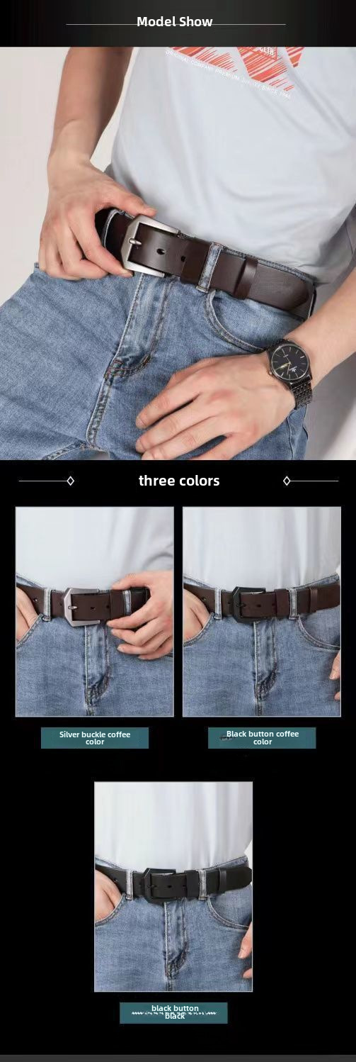 Genuine Goods POLO Paul Men's Pin Buckle Belt Pin Buckle Belt [send Puncher]] display picture 1