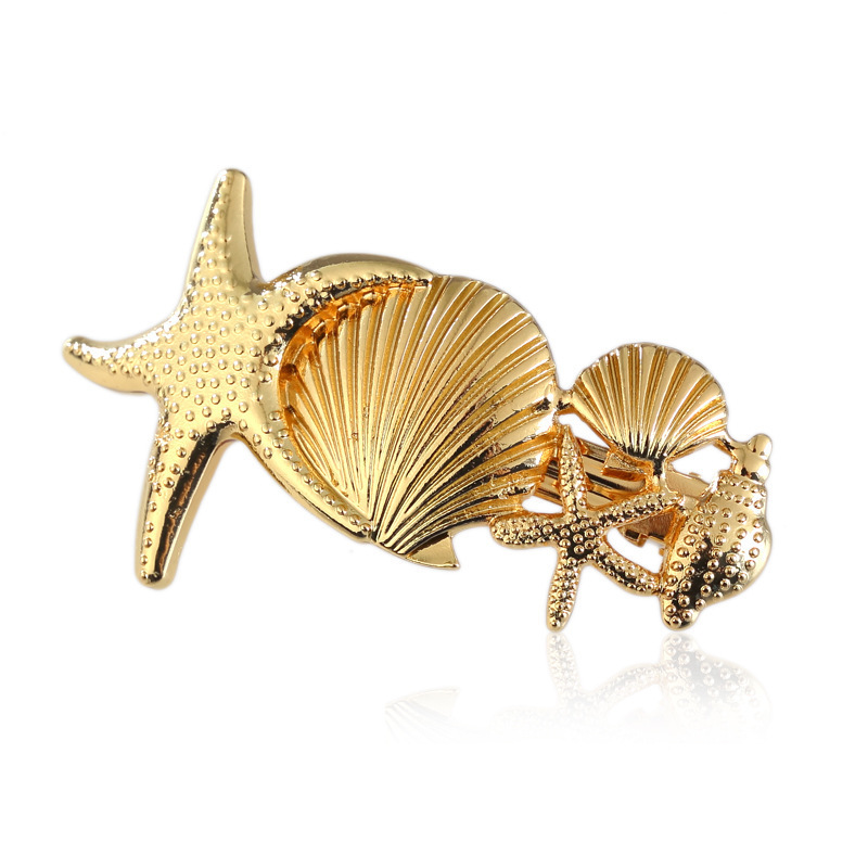 Women's Beach Sweet Starfish Conch Shell Alloy Shell Pearls Hair Claws display picture 5