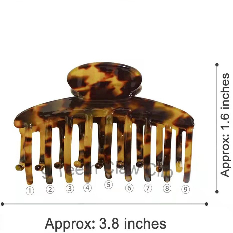 Fashion Decorative Hairpin Leopard Hair Accessories Acetic Acid Plate Clip  Hawksbill Banana Hairpin Manufacturers display picture 2