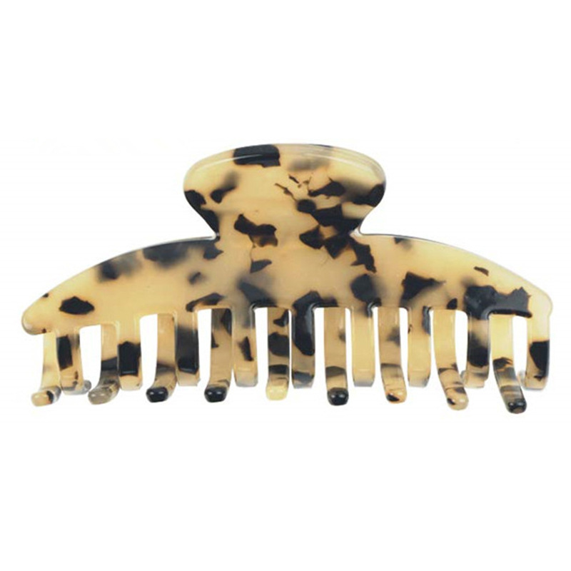 Fashion Decorative Hairpin Leopard Hair Accessories Acetic Acid Plate Clip  Hawksbill Banana Hairpin Manufacturers display picture 3