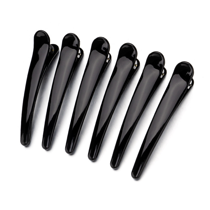 Black Duckbill Clip Large Seamless Hairpin Large Bangs Partition Side Clip Plastic Clip Small Makeup Artist Special display picture 4