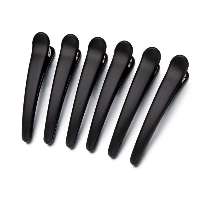 Black Duckbill Clip Large Seamless Hairpin Large Bangs Partition Side Clip Plastic Clip Small Makeup Artist Special display picture 8