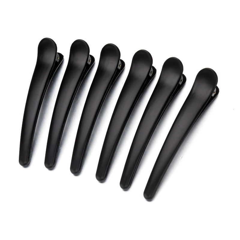 Black Duckbill Clip Large Seamless Hairpin Large Bangs Partition Side Clip Plastic Clip Small Makeup Artist Special display picture 10