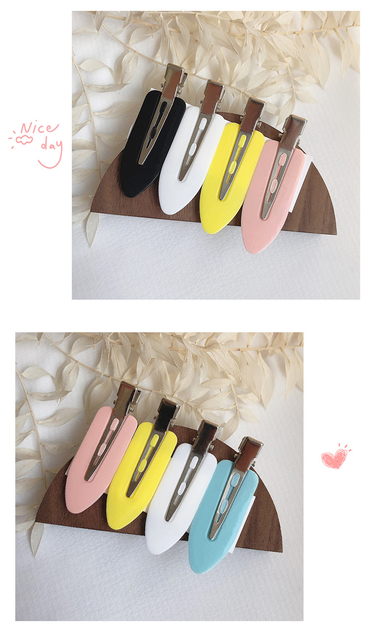 Japanese Seamless Hairpin Ouyang Nana  Bangs Clip Hair Breaking Artifact Female Hairpin Makeup Shaping Duckbill Clip display picture 3